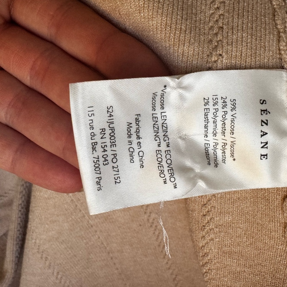 Sezane Cream Midi Skirt in size Small - Picture 9 of 11